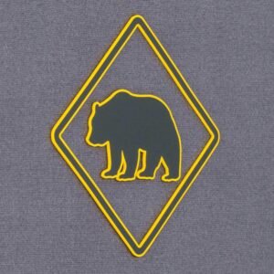 Bear Crossing Sign (Silicone) - Flexfit® Cool & Dry Cap - Image 2