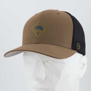 Bear Crossing Sign (Silicone) - Flexfit® Mesh Trucker Cap