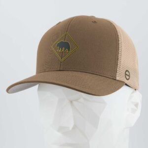 Bear Crossing Sign (Silicone) - Flexfit® Mesh Trucker Cap - Image 9