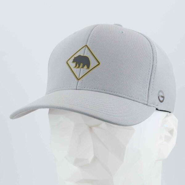 Bear Crossing Sign (Silicone) - Flexfit® Cool & Dry Cap