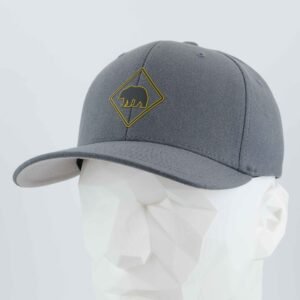 Bear Crossing Sign (Silicone) - Flexfit® Premium Wool Blend Cap