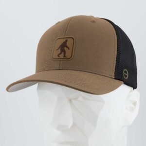 Bigfoot Trail Sign (Leather) - Flexfit® Mesh Trucker Cap