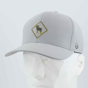 Bighorn Sheep Crossing Sign (Silicone) - Flexfit® Cool & Dry Cap