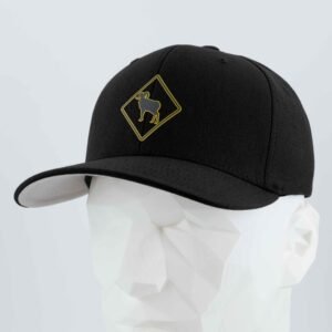 Bighorn Sheep Crossing Sign (Silicone) - Flexfit® Premium Wool Blend Cap - Image 6