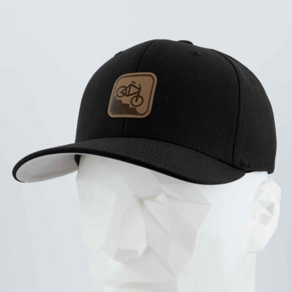 Mountain Bike Downhill (Leather) - Flexfit® Premium Wool Blend Cap