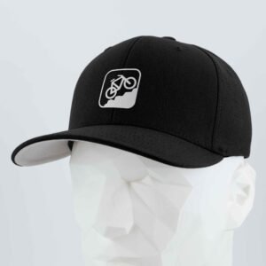 Mountain Bike Uphill (Silicone) - Flexfit® Premium Wool Blend Cap - Image 8
