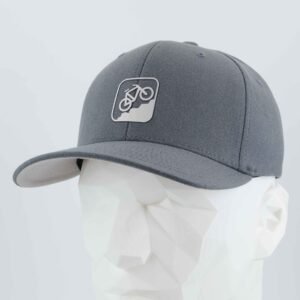 Mountain Bike Uphill (Silicone) - Flexfit® Premium Wool Blend Cap - Image 6