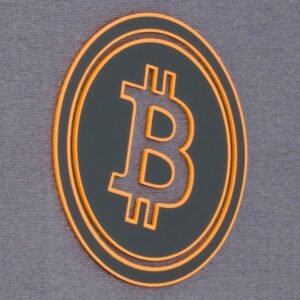 Bitcoin Silhouette (Silicone) - Flexfit® Mesh Trucker Cap - Image 2