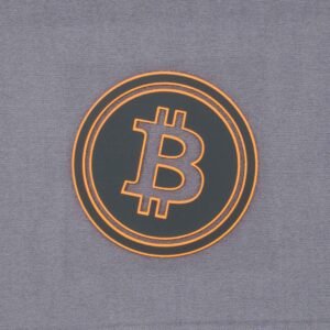 Bitcoin Silhouette (Silicone) - Flexfit® Mesh Trucker Cap - Image 3