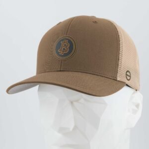 Bitcoin Silhouette (Silicone) - Flexfit® Mesh Trucker Cap