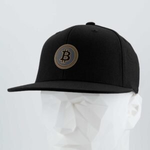 Bitcoin Silhouette (Silicone) - Flexfit® Premium Fitted Cap - Image 6