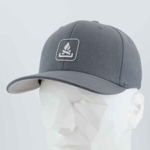 Campfire Trail Sign (Silicone) - Flexfit® Premium Wool Blend Cap - Image 6