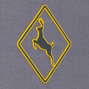 Deer Crossing Sign (Silicone) - Flexfit® Mesh Trucker Cap - Image 2