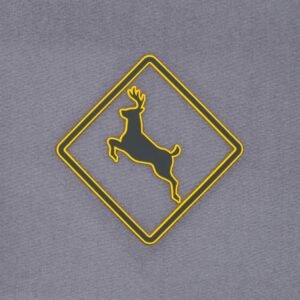 Deer Crossing Sign (Silicone) - Flexfit® Mesh Trucker Cap - Image 3