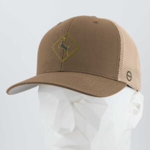 Deer Crossing Sign (Silicone) - Flexfit® Mesh Trucker Cap