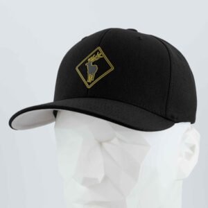 Elk Crossing Sign (Silicone) - Flexfit® Premium Wool Blend Cap - Image 6