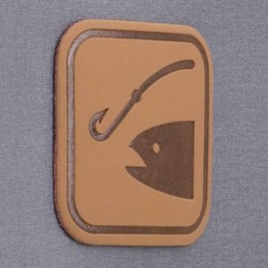 Fishing Trail Sign (Leather) - Flexfit® Premium Wool Blend Cap - Image 2