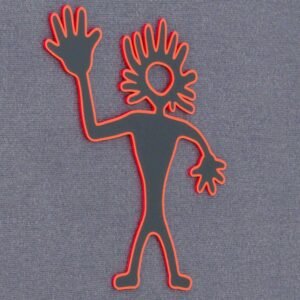 Friendly Man Petroglyph (Silicone) - Flexfit® Cool & Dry Cap - Image 2