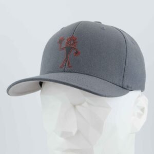 Friendly Man Petroglyph (Silicone) - Flexfit® Premium Wool Blend Cap - Image 6