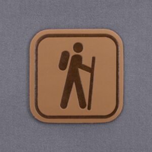 Hiker Trail Sign (Leather) - Mesh Trucker Cap - Image 3