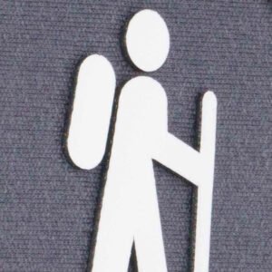Hiker Trail Sign (Silicone) - Flexfit® Premium Fitted Cap - Image 2