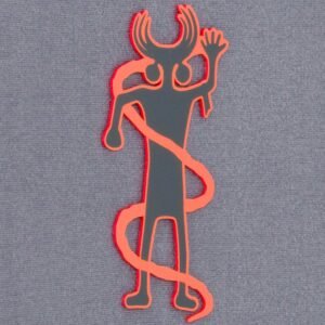 Moab Shaman Petroglyph (Silicone) - Flexfit® Premium Fitted Cap - Image 2