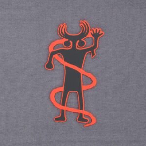 Moab Shaman Petroglyph (Silicone) - Flexfit® Mesh Trucker Cap - Image 3
