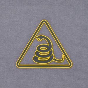 Rattlesnake Warning Sign (Silicone) - Flexfit® Premium Fitted Cap - Image 3