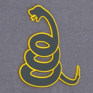 Coiled Rattlesnake Silhouette (Silicone) - Flexfit® Premium Fitted Cap - Image 2