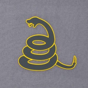 Coiled Rattlesnake Silhouette (Silicone) - Flexfit® Premium Fitted Cap - Image 3