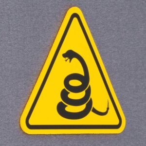 Rattlesnake Warning Sign (Silicone) - Flexfit® Premium Fitted Cap - Image 5