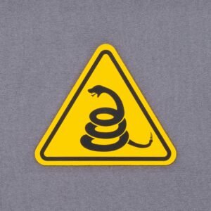 Rattlesnake Warning Sign (Silicone) - Flexfit® Premium Fitted Cap - Image 6