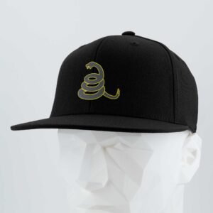 Coiled Rattlesnake Silhouette (Silicone) - Flexfit® Premium Fitted Cap
