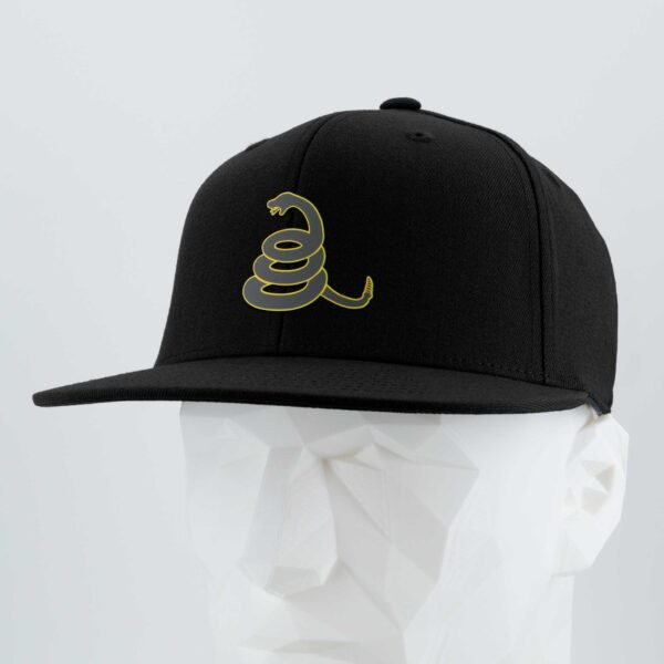 Coiled Rattlesnake Silhouette (Silicone) - Flexfit® Premium Fitted Cap