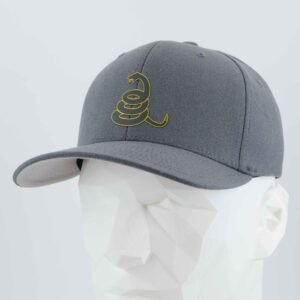 Coiled Rattlesnake Silhouette (Silicone) - Flexfit® Premium Wool Blend Cap