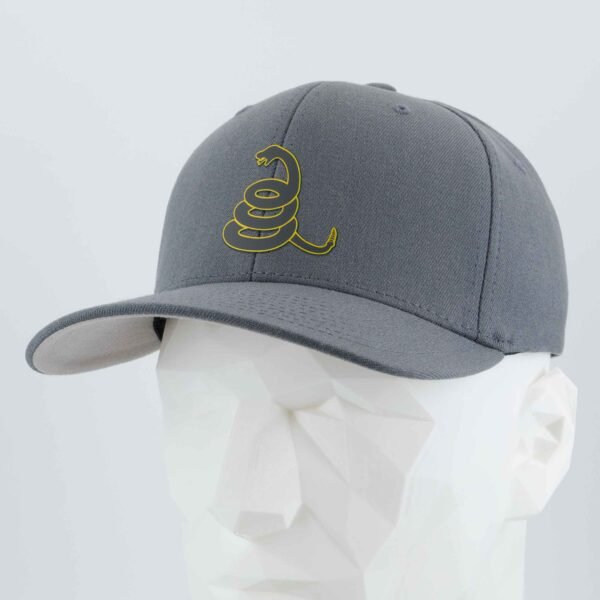 Coiled Rattlesnake Silhouette (Silicone) - Flexfit® Premium Wool Blend Cap
