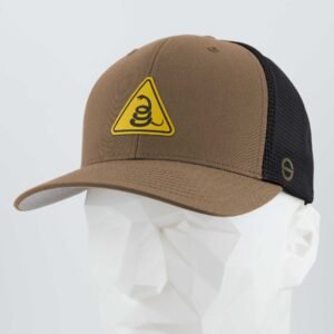 Rattlesnake Warning Sign (Silicone) - Flexfit® Mesh Trucker Cap - Image 11