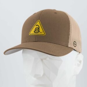 Rattlesnake Warning Sign (Silicone) - Flexfit® Mesh Trucker Cap - Image 9