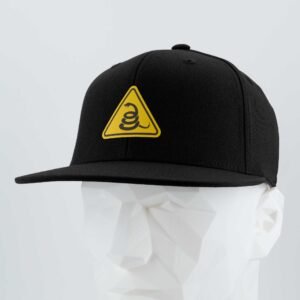 Rattlesnake Warning Sign (Silicone) - Flexfit® Premium Fitted Cap - Image 7