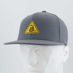 Rattlesnake Warning Sign (Silicone) - Flexfit® Premium Fitted Cap - Image 8