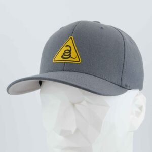Rattlesnake Warning Sign (Silicone) - Flexfit® Premium Wool Blend Cap - Image 9