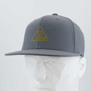 Rattlesnake Warning Sign (Silicone) - Flexfit® Premium Fitted Cap - Image 4