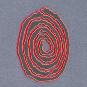 Moab Spiral Petroglyph (Silicone) - Flexfit® Premium Wool Blend Cap - Image 2