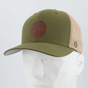 Moab Spiral Petroglyph (Silicone) - Flexfit® Mesh Trucker Cap - Image 5