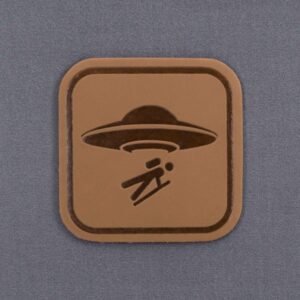UFO Area Trail Sign (Leather) - Flexfit® Premium Wool Blend Cap - Image 3