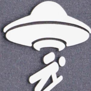 UFO Area Trail Sign (Silicone) - Flexfit® Premium Wool Blend Cap - Image 2