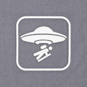 UFO Area Trail Sign (Silicone) - Flexfit® Premium Wool Blend Cap - Image 3
