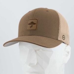 UFO Area Trail Sign (Leather) - Flexfit® Mesh Trucker Cap - Image 4