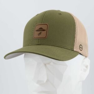 UFO Area Trail Sign (Leather) - Flexfit® Mesh Trucker Cap - Image 8