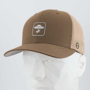 UFO Area Trail Sign (Silicone) - Flexfit® Mesh Trucker Cap - Image 5